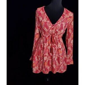 Free People Red Floral Dress